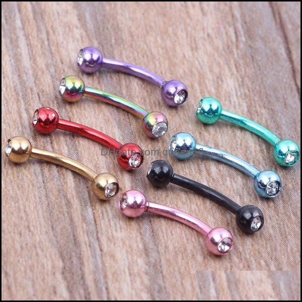 Anillos de lengua Nuevo Cool 100 unids Lotes al por mayor Labret Labio Cuerpo Pierce Pezón Ombligo Vientre Ceja Bar Accesorios 670 T2 Entrega de gota Je Dhoac