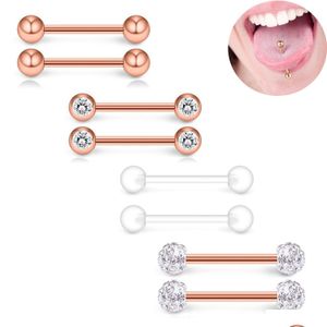 Anneaux De Langue Percing Labret Bar Anneau À Lèvres En Acier Inoxydable Dynamitage À Effet De Levier Y Corps Piercing Bijoux Drop Delivery Dhgarden Dhdsk