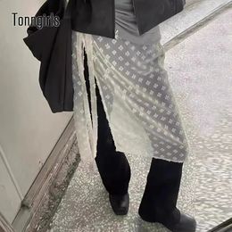 Tonngirls Vintage voir à travers la jupe femmes à lacets mince dentelle Collocation mode coréenne florale dames jupes Y2k Streetwear années 2000 240314