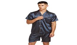 Tony Candice Satin Silk Pyjamas Shorts pour hommes Rayon Sleek Sleepwear Pyjama masculin Pyjama Soft Nightgown pour hommes Pajamas9992943