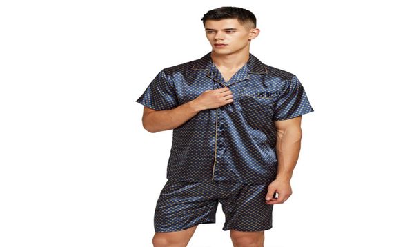 Tony Candice Satin Silk Pyjamas Shorts pour hommes Rayon Sleek Sleepwear Pyjama masculin Pyjama Soft Nightgown pour hommes Pajamas9992943