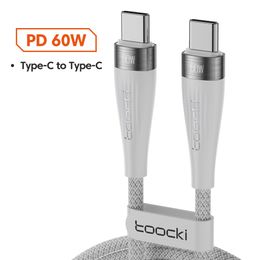 TOOCKI 2 PACK USB C KABEL TYPE C 3A voor iPhone 15 Xiaomi Realme Redmi Note 12 Pro Poco F3 X4 Snellaadkabel Gegevens koorddraad