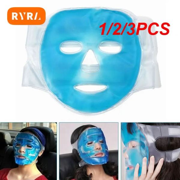 Outil 1/2 / 3pcs PVC Masque de sommeil Sleep Pack Collighing Soins de la peau Tourothérapie Cold Thérapie cutanée Curante Spa Glace Gel Face Mask