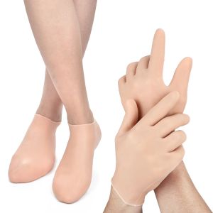 Gereedschap 1 paar elastische voeten zorg sokken sokken hydrateren handschoenen siliconen gel sokken voet hand spa huid beschermt anti kraken droogheid exfolie
