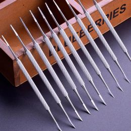 Outil 10pcs orteil fichier de ongles Pied Nail Care Crochet incarné à double extrémité Inground Toe Correction Lefter File Manucure Clean Tool