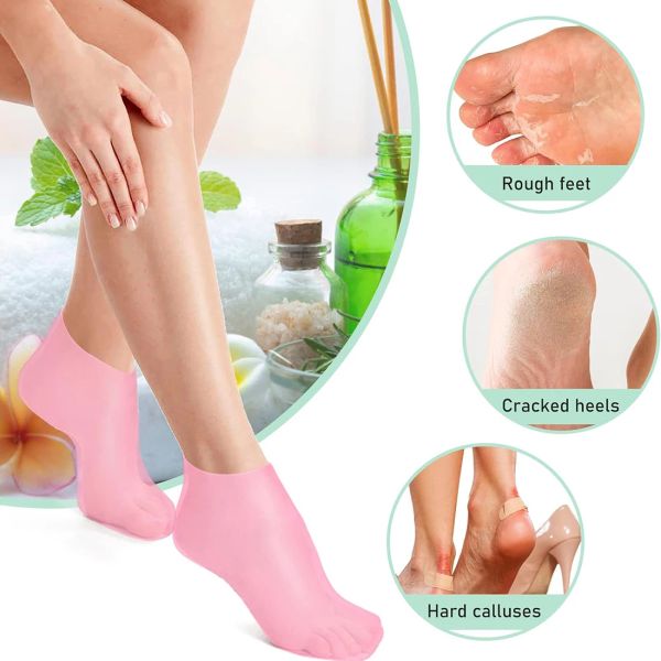 Outil 1 Papier Silicone Foot Care Chaussettes Hydrating Gel Talons chaussettes Cracked Skin Protector Skin Dead Reploie Foot Pedicure Tools Sock