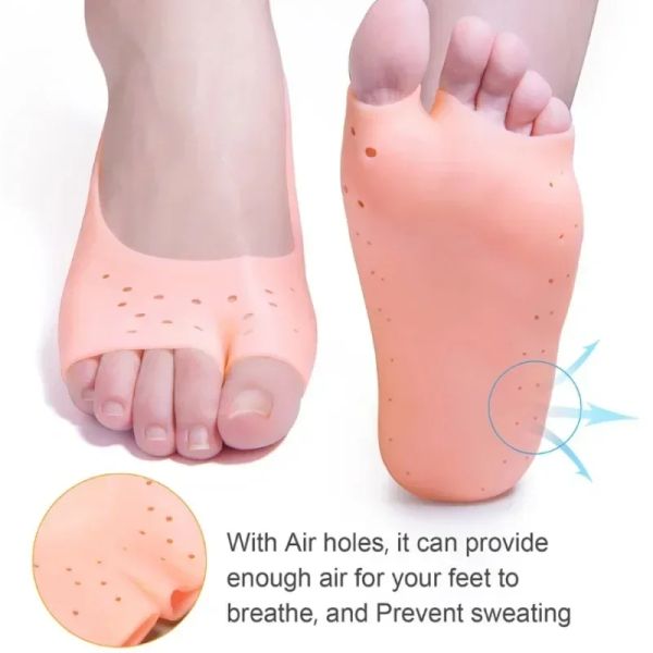 Outil 1 Papaire Protecteur en silicone Soft Hydrating Gel Choques pour les soins aux pieds Soulagez l'outil de pédicure de semelle de semelle de semelle de pelage à semelle fissurée à sec.