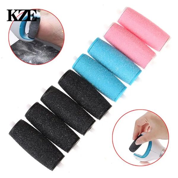 Outil 2 / 8pcs Tois de soins de la pied polonais terne têtes de déménagement de peau dure recharge de recharge de remplacement des rouleaux de remplacement pour le fichier de talon