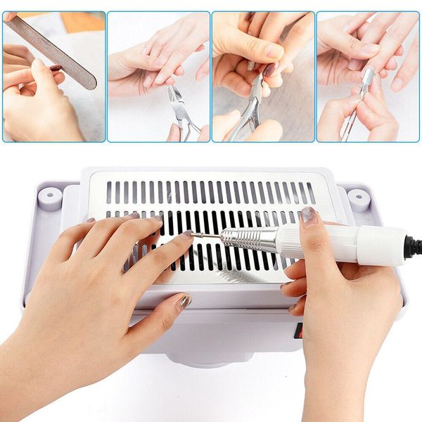 Herramienta 4500rpm Collector de núcleos Desktop Builtin Nail Art Manicure Aspuumer