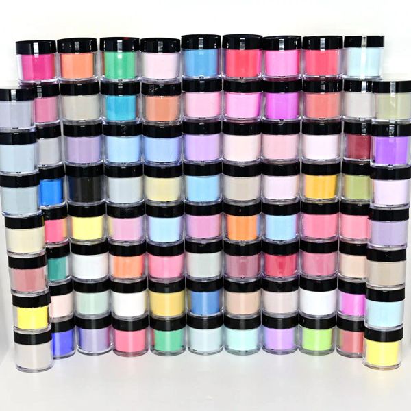 Outil 50/90Bottles / Set Random 3 In1 Nail Art Acrylique Powner Fast Dry Collection 90 Couleur DIP BULK BULK CEAR KIT acrylique Powder TC # 100