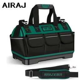 Sac à outils AIRAJ Sac à outils pour électricien avec bande réfléchissante Tissu Oxford Résistant à l'usure Multi-poches Rangement étanche Sac à main 230517