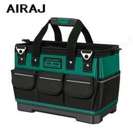 Tool Bag Airaj Tool Bag met reflecterende strip 1680D Oxford Doek Elektricientas Multi-pocket Waterdichte anti-fall opbergtas 230419