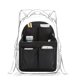 Sac à outils sac à dos organisateur insérer stockage en plein air femmes cosmétique Nylon doublure voyage Portable 230625