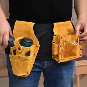 Tool Bag Cowhide Boor Holster Taille Duurzame elektrische riemzak met voor krachtschroevendraaier 221128