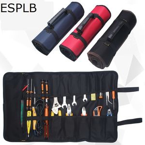 Tool Bag ESPLB Rol Tool Tas Grote sleutel Roll -up draagbare zaktas 22 zakken kit voor elektriciens Mechanica Not, inclusief alle gereedschappen 230419