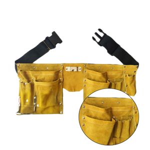 Tool Bag Lederen riem Snel ontgrendeling Buckle Carpenter Construction Work Work Apron Storage Pouch 221128