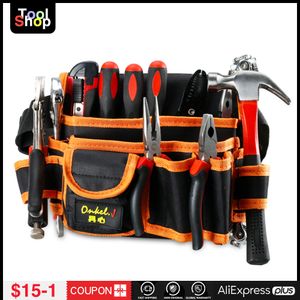 Tool Bag Multifunctionele elektricien gereedschap Tas taille zakje riem opslaghouder Organisator Gardengereedschap Kits Hailpakketten Oxford Doek 230130