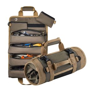 Tool Bag MultiPurpose High Quality Professional Multi Pocket Hardware Tools Pouch Roll UP Portable Small Organizer 230609