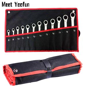 Gereedschapstas Praktische Canvas Tool Bag moersleutel tool roll up Opvouwbare Spanner Organizer Pouch Case handgereedschap opbergtas 230620