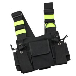 Sac à outils Radio Poitrine Harnais Universel Réfléchissant Holster Gilet Pack Avant Taille Poche pour Radio 2 Voies Talkie Walkie 230413