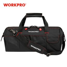 Sac à outils Sac à outils WORKPRO Sac d'électricien étanche portable Organisateur d'outils en toile multifonction pour l'installation de réparation CVC 230130