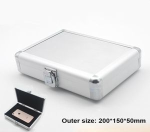 Boîte à outils Valise en aluminium, boîte à instruments, boîte à outils, boîte à cosmétiques, boîte à outils pour téléphone portable avec éponge 20015050mm 8855400