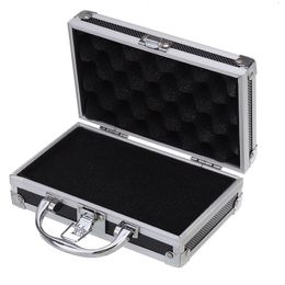 Tool Case Aluminium Aluminium Aluminium Tool Box Handschakelopslagcase Travel Bagage Organisator Koffer met Sponge -voering 230517