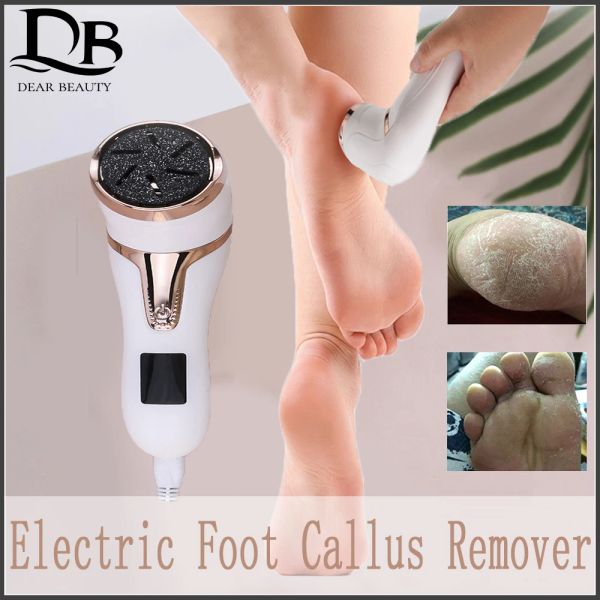 Outil électrique pour enlever les callosités des pieds, Kit rechargeable, 3 têtes de broyage, fichier portable étanche, pédicure pour peau sèche et craquelée