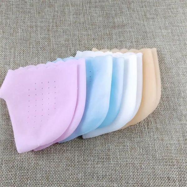 Outil de nouveaux chaussettes de soins de pieds en silicone hydratant les chaussettes minces de talons à talon avec trou de la peau de la peau de la peau