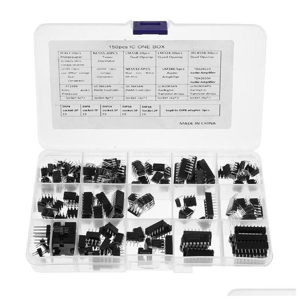 Organizadores de herramientas 1 juego Simple Opamp Temporizador Práctico Kit de surtido de chips Entrega duradera Automóviles Motocicletas Herramientas Otguw