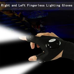 Toolonderdelen Home Garden LED Zaklampen handschoenen Nacht Vishandschoen met licht handig voor tijdreparaties Hunting Cycling Gloves LT946