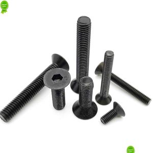 Gereedschapsonderdelen Nieuw M1.6 M2 M2.5 M3 M4 M5 M6 M8 Black Grade 10.9 Staal Din7991 Hexagon Hex Socket Head Flat Countersunk Allen Bolt Drop Del Dhf0A