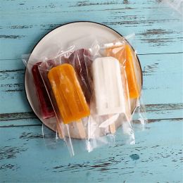 Gereedschap 100 stks/set Popsicle -zakken Wegwerp plastic ijspopzakken Voedingskwaliteit transparante ijspopselle mal zakje bevriezende behandeling opslag