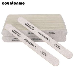 Outils 100pcs Files de tampon de ponçage à ongles en bois en bois en bois 180/240 Double côté pour la manucure de salon pédicure UV Gel Conseils