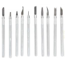 Outils 10pcs bijoux alliage cire sculpture de sculpture de gravure de gravure couteau poterie argile sculpture lame sculpting outil de bijoux de modélisation de la sculpture de la sculpture