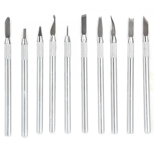 Herramientas 10pcs Joya de aleación Cera Tallado de pluma Cuchillo Cerámica Cerámica Escultura de escultura Escultura de tallado Herramienta de joyas de joyería