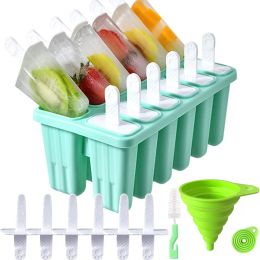 Gereedschap 126 Holicone Popsicle Molds eenvoudig losgelaten ijsvormen crème makers met herbruikbare stokrechter reinigingsborstel, bpa fr