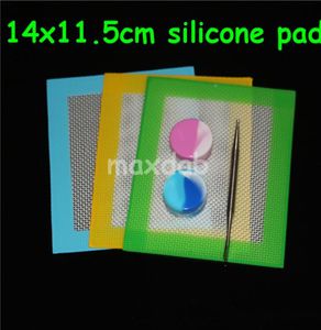 Outils 14x115 cm Mat de silicone personnalisé Dab Silicon Pad Wax Vaporisateur Mat d'huile pour verre Bong5732049