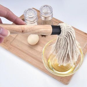 Outils 18 pouces BBQ vadrouille brosses brosse à sauce pour gril à manche en bois dur naturel Durable