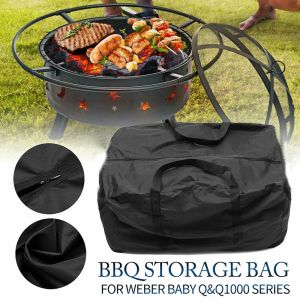 Outils 1pc BBQ Premium stockage sac de transport étanche pour Weber Portable charbon de bois pique-nique camping Polyester Oxford tissu noir