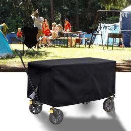 Outils 1pc Camping pliant chariot chariot couverture chariot chariot pare-soleil couverture étanche à la poussière Protection UV Camping plage chariot couverture