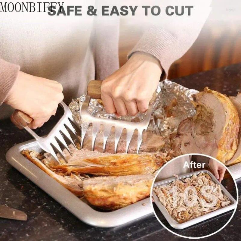 Strumenti 1 pz Orso Barbecue Forchetta Tirare brandelli di maiale Morsetto manuale Torrefazione Utensili da cucina Accessori per