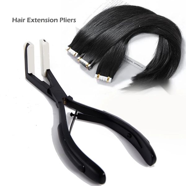 Herramientas 1PCS Extensiones de cinta de peluca Alicates 4.5cm Forma de cubierta Plie de extensión de cabello de acero inoxidable