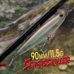 Señuelos de pesca D02 2022 Seabass Killer 90mm/11,5g Isca Artificial Wobbler todo para pescar gorrión con anzuelos Mustad PescaSeñuelos de pesca gorrión señuelos pesca duro