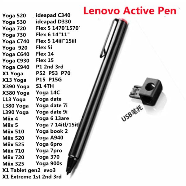 Outils 2048 stylet tactile pour Lenovo Thinkpad Yoga460/260/520/530/720/900s Miix 4/5 Miix 510/700/710/720 Flex 15 stylo actif