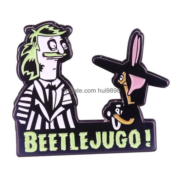 Outils # 20Colors Halloween Beetlejuice Badge mignon Jeux de films Hard Entamel Pins collectionner la broche de bande dessin