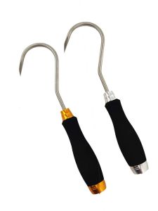 Herramientas 21 cm Mango EVA 304 Acero inoxidable Pesca en hielo Lanza Gancho Aparejos Adecuado para peces de peso ligero Pesca en hielo activa Gaff