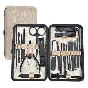 Outils 21pc Manucure Set pédicure outils outils en acier inoxydable kit de ongles Nippers Nippers portables outils de manucure fichier de ongles professionnels