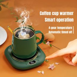 Gereedschap 220V Thuis Elektrische Kopverwarmer Coaster Draagbare Koffiemok Warmer Verwarmingsmat 4 Versnellingsinstellingen Water Melk Warm houden Autooff