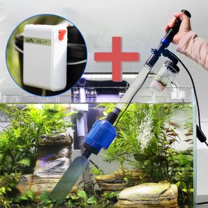 Herramientas 220V potente succión acuario bomba de aire de oxígeno compresor eléctrico tanque de peces lavadora de arena vacío grava cambiador de agua sifón